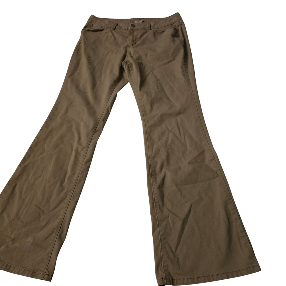 No Boundaries Women Khaki Tan Mid Rise Bootcut Stretch Pants Size 13